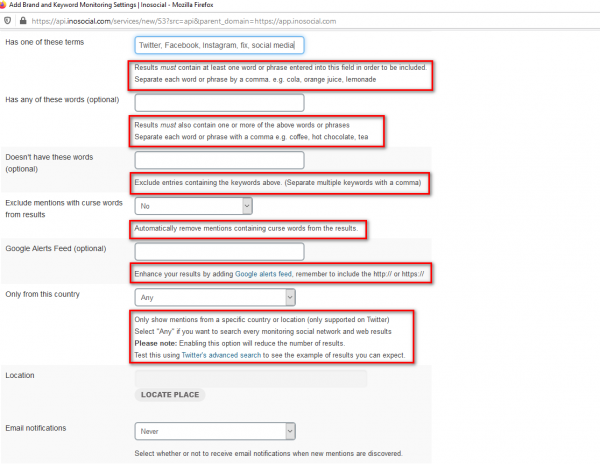 Social media monitoring