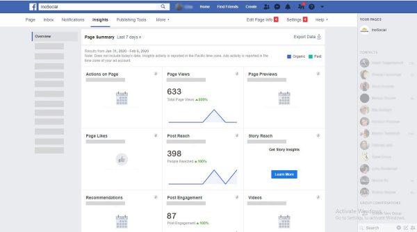 Facebook audience insight shows analytics