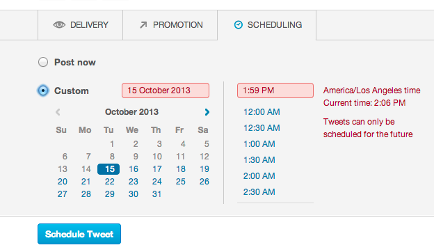 schedule tweets