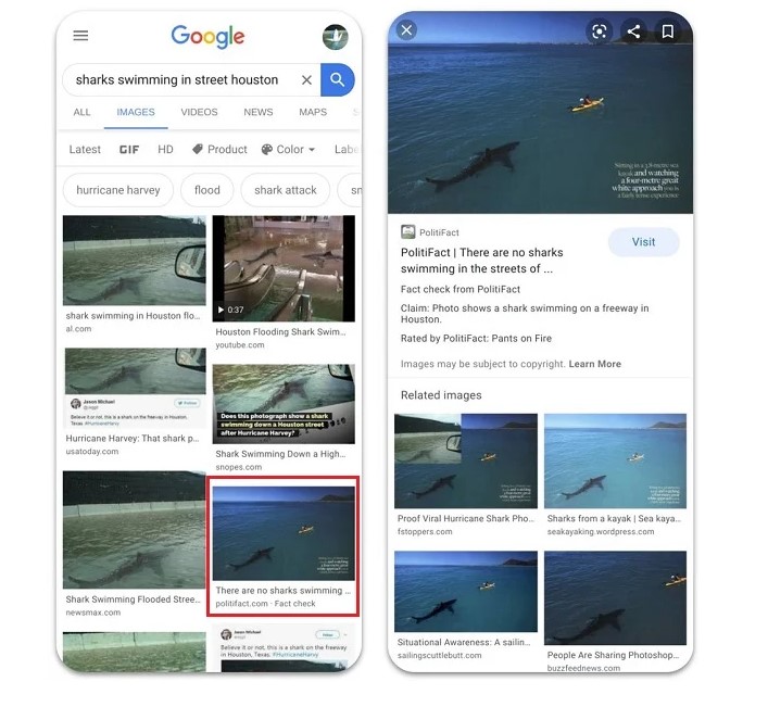 Google Adds Fact Check alerts to Image Search Results | InoSocial