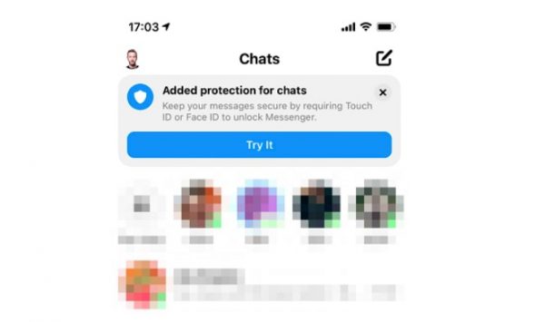 Facebook Added Touch ID and Face ID Lock Options for Messenger | InoSocial