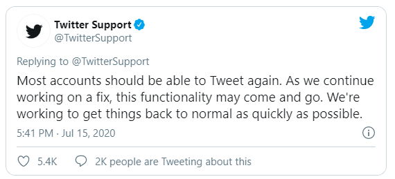 Twitter support