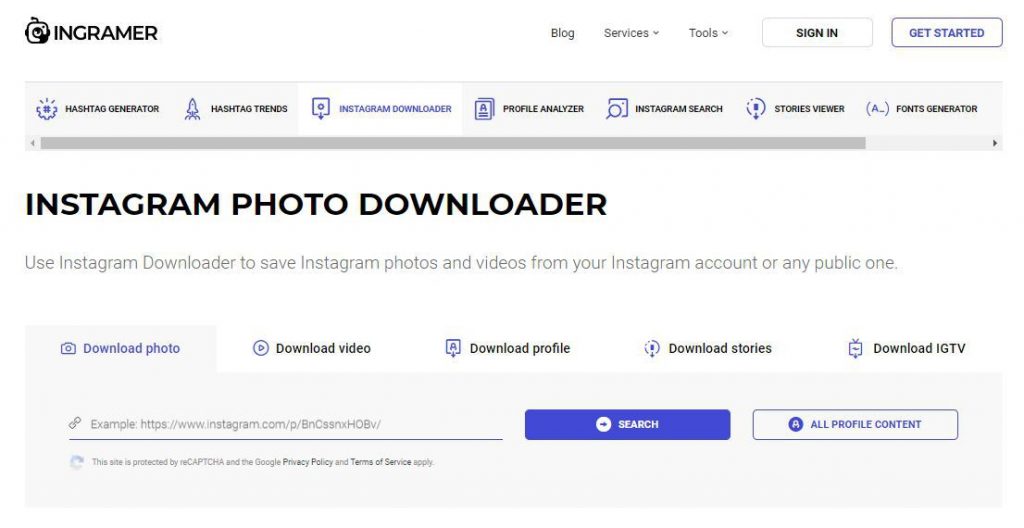 instagram photo downloader