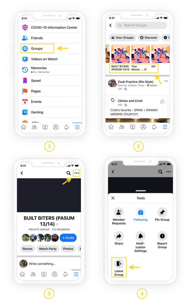 How to leave a group on Facebook