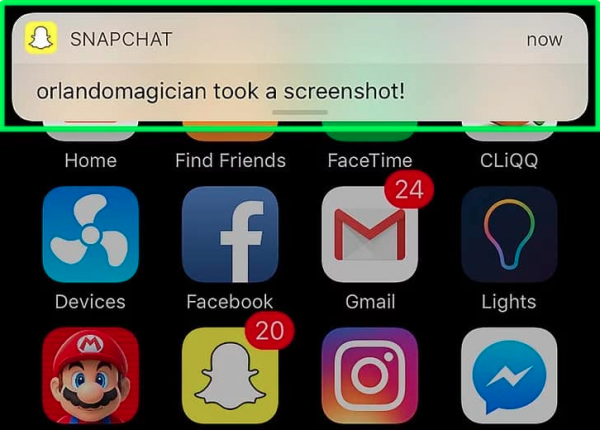 no notification for someone s screen shot or record