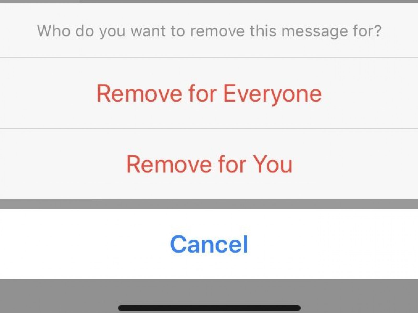 Remove a wave for everyone on Facebook messenger