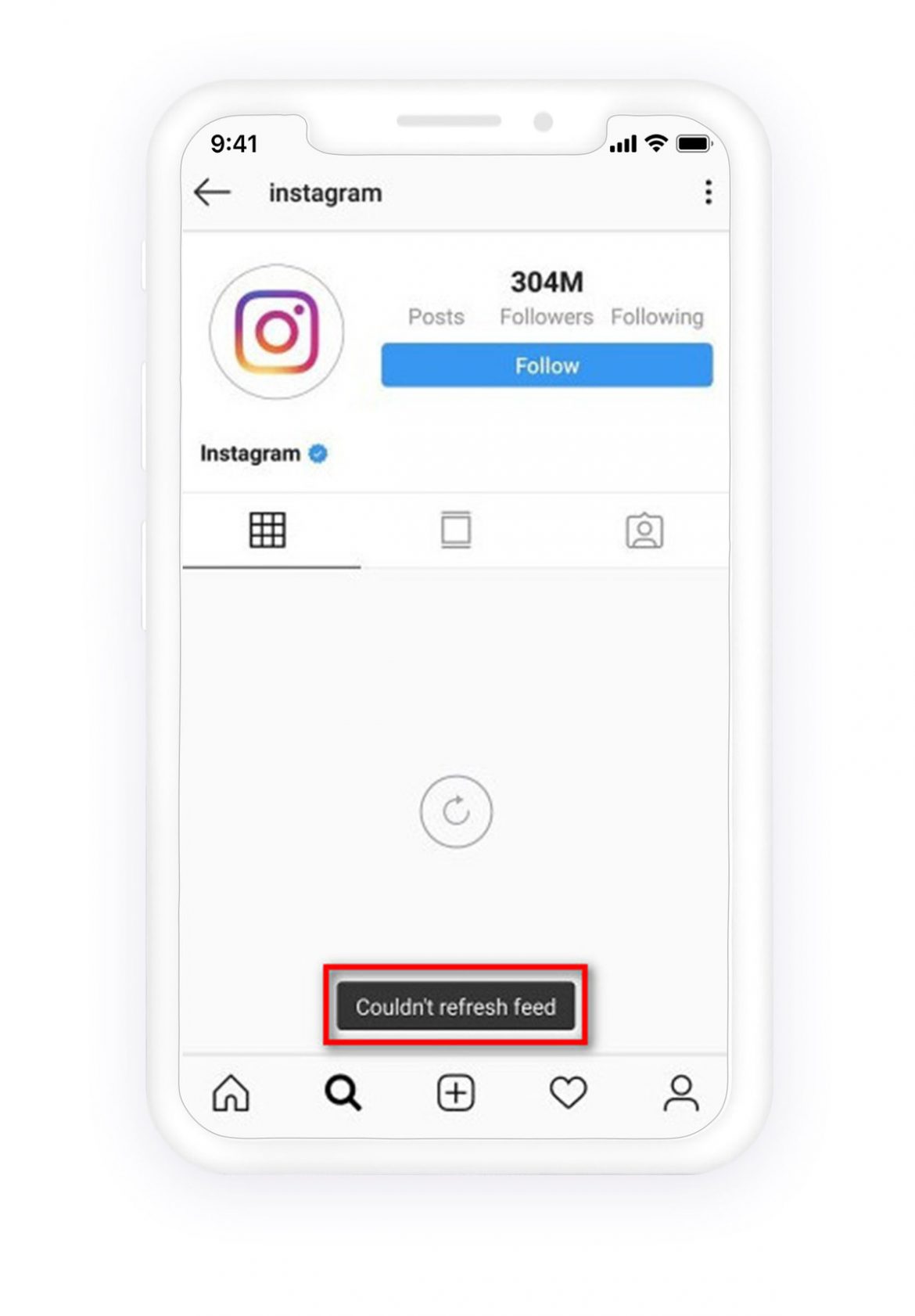 Instagram couldn’t refresh feed (Why you get this error and how to fix