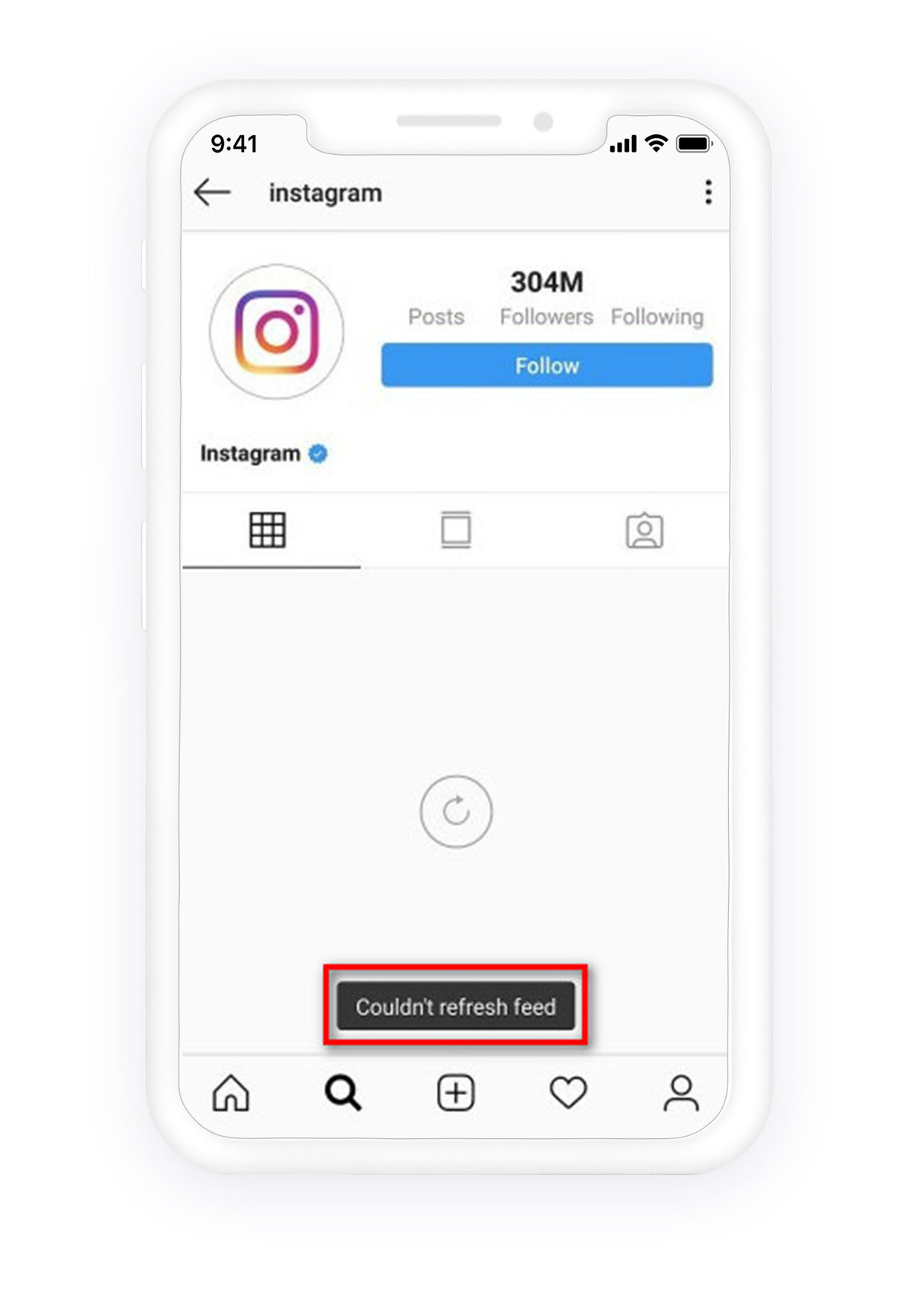 Instagram couldn’t refresh feed (Why you get this error and how to fix