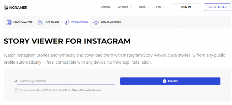 ingramer story viewer