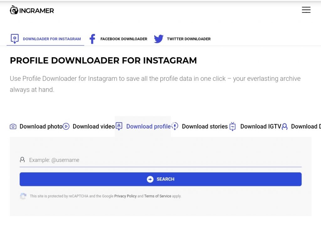 ingramer instagram video downloader