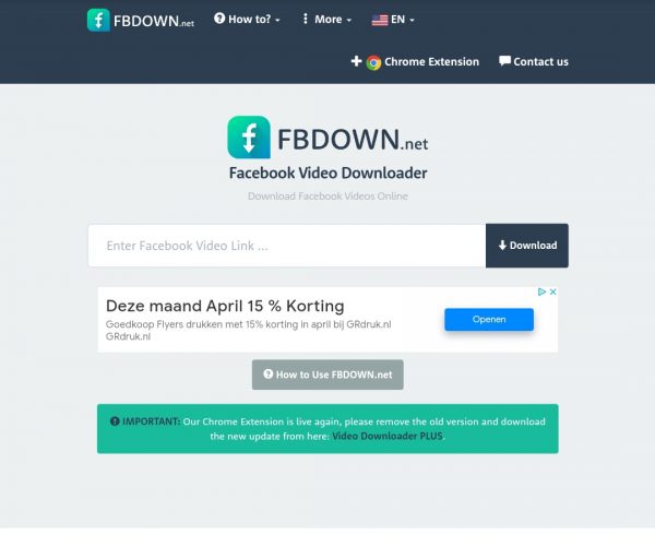 facebook video download fbdown