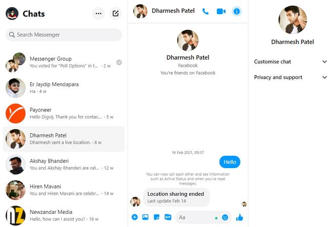 track an ip address from facebook messenger