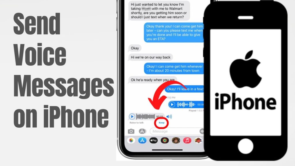 how to send voice message on iphone