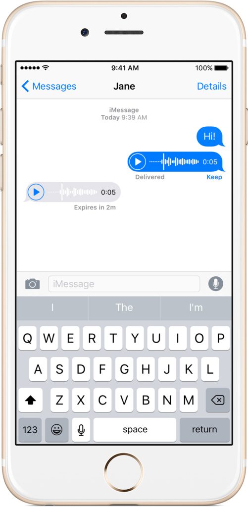 how to send voice message on iphone