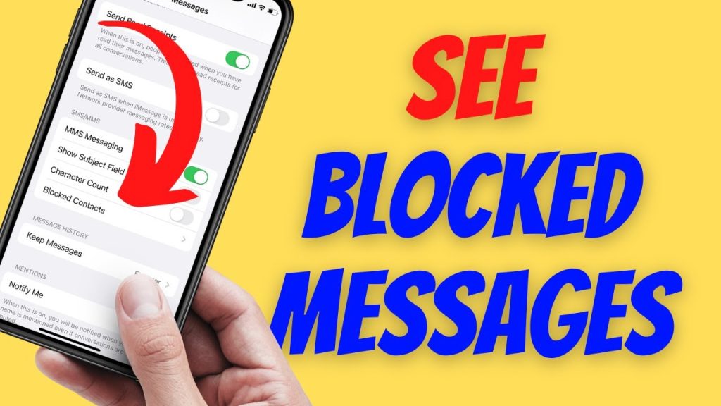 how to see blocked messages on iphone