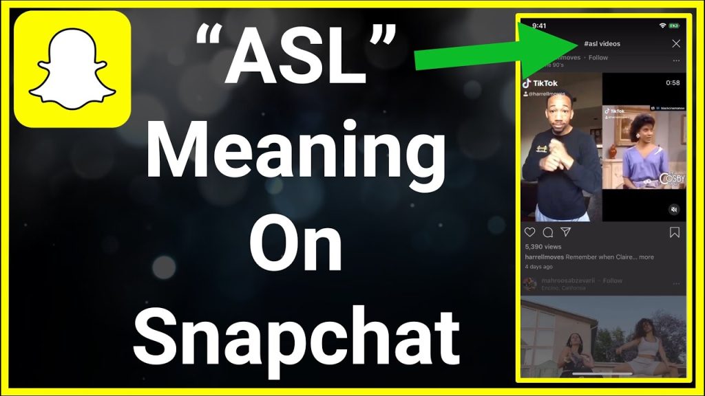 what does asl mean snapchat
